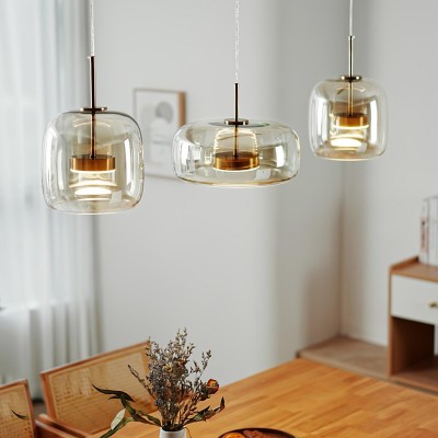 Raith Mouth Blown Glass Shade Pendant Light Raith Mouth Blown Glass Shade Pendant Light
