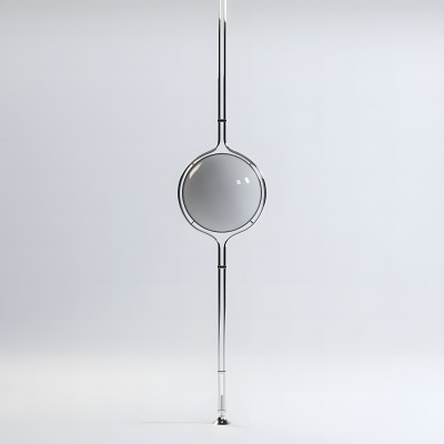 Alexandra Stylish White Acrylic Ball Floor To Ceiling Lamp