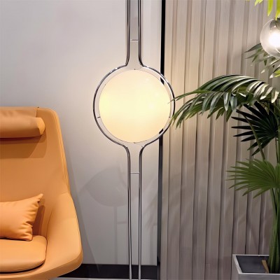 Alexandra Stylish White Acrylic Ball Floor To Ceiling Lamp
