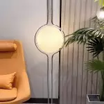 Alexandra Stylish White Acrylic Ball Floor To Ceiling Lamp Alexandra Stylish White Acrylic Ball Floor To Ceiling Lamp