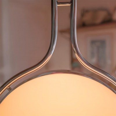 Alexandra Stylish White Acrylic Ball Floor To Ceiling Lamp