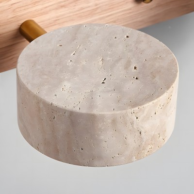 Benjamin Rustic Adjustable Travertine Wood Led Vanity Sconce Benjamin Rustic Adjustable Travertine Wood Led Vanity Sconce