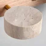 Benjamin Rustic Adjustable Travertine Wood Led Vanity Sconce