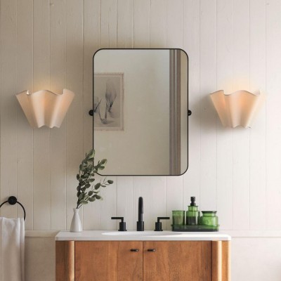 Charlotte Farmhouse Ivory Linen Scalloped Sconce Charlotte Farmhouse Ivory Linen Scalloped Sconce