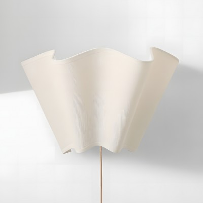 Charlotte Farmhouse Ivory Linen Scalloped Sconce Charlotte Farmhouse Ivory Linen Scalloped Sconce