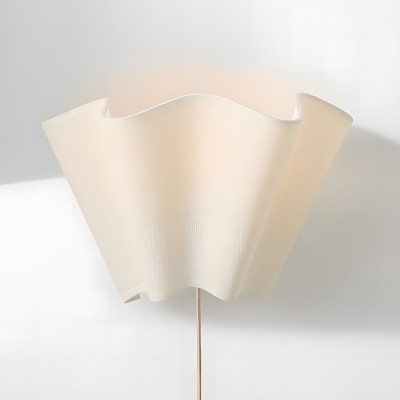 Charlotte Farmhouse Ivory Linen Scalloped Sconce Charlotte Farmhouse Ivory Linen Scalloped Sconce