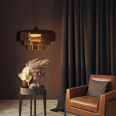 Zaire Bowl Shaped Layer Stained Glass Pendant Light Zaire Bowl Shaped Layer Stained Glass Pendant Light