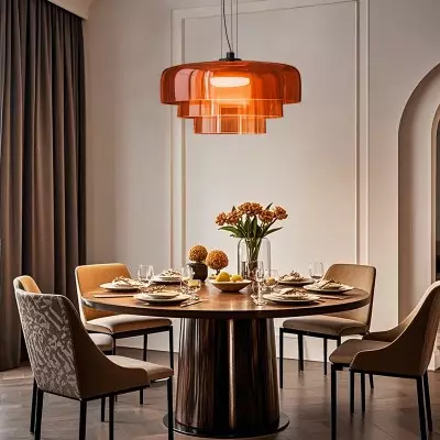 Zaire Bowl Shaped Layer Stained Glass Pendant Light Zaire Bowl Shaped Layer Stained Glass Pendant Light