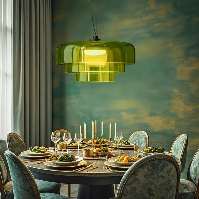 Zaire Bowl Shaped Layer Stained Glass Pendant Light Zaire Bowl Shaped Layer Stained Glass Pendant Light