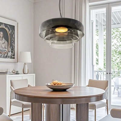 Zaire Bowl Shaped Layer Stained Glass Pendant Light Zaire Bowl Shaped Layer Stained Glass Pendant Light