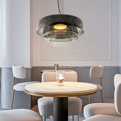 Zaire Bowl Shaped Layer Stained Glass Pendant Light Zaire Bowl Shaped Layer Stained Glass Pendant Light