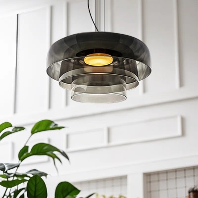 Zaire Bowl Shaped Layer Stained Glass Pendant Light Zaire Bowl Shaped Layer Stained Glass Pendant Light