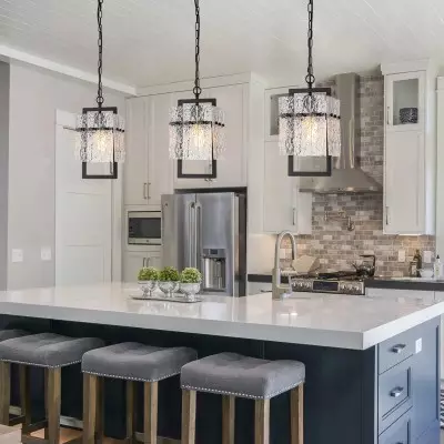Georgeann Black Water Ripple Glass Rectangle Pendant Light Georgeann Black Water Ripple Glass Rectangle Pendant Light
