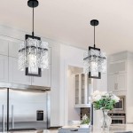 Georgeann Black Water Ripple Glass Rectangle Pendant Light Georgeann Black Water Ripple Glass Rectangle Pendant Light