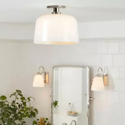 Hannahlee Minimalist Glass Semi Flush Mount Ceiling Light Hannahlee Minimalist Glass Semi Flush Mount Ceiling Light