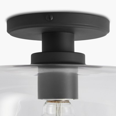 Hannahlee Minimalist Glass Semi Flush Mount Ceiling Light Hannahlee Minimalist Glass Semi Flush Mount Ceiling Light