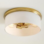 Lionell Farmhouse Milk Glass Round Flush Mount Ceiling Light Lionell Farmhouse Milk Glass Round Flush Mount Ceiling Light