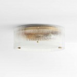 Gregory Rustic Brass Fluted Glass Round Flush Mount Ceiling Light Gregory Rustic Brass Fluted Glass Round Flush Mount Ceiling Light