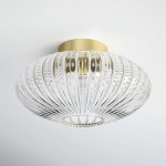 Ewan Modern Ribbed Glass Flush Mount Ceiling Light Ewan Modern Ribbed Glass Flush Mount Ceiling Light