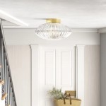 Ewan Modern Ribbed Glass Flush Mount Ceiling Light Ewan Modern Ribbed Glass Flush Mount Ceiling Light