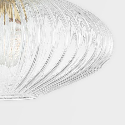 Ewan Modern Ribbed Glass Flush Mount Ceiling Light Ewan Modern Ribbed Glass Flush Mount Ceiling Light