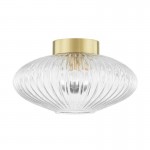 Ewan Modern Ribbed Glass Flush Mount Ceiling Light Ewan Modern Ribbed Glass Flush Mount Ceiling Light