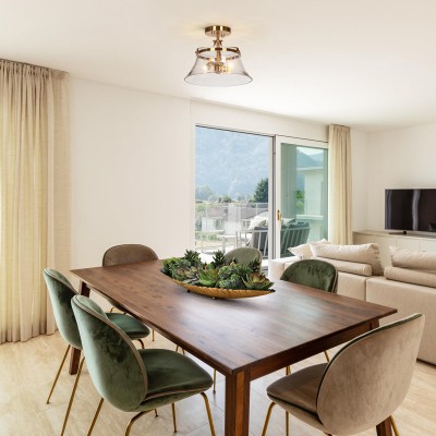 Lior Vintage Industrial Semi Flush Mount Ceiling Light Lior Vintage Industrial Semi Flush Mount Ceiling Light