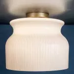 Jovie Vintage Ribbed Glass Semi-Flush Mount