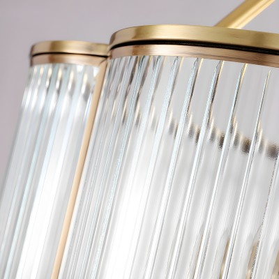 Marcela Traditional Brass Flower Ribbed Glass Ceiling Light Marcela Traditional Brass Flower Ribbed Glass Ceiling Light