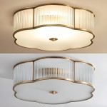 Marcela Traditional Brass Flower Ribbed Glass Ceiling Light Marcela Traditional Brass Flower Ribbed Glass Ceiling Light