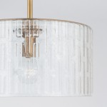 Oliverio Farmhouse Embossed Seeded Glass Ceiling Light Oliverio Farmhouse Embossed Seeded Glass Ceiling Light