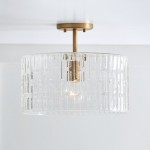 Oliverio Farmhouse Embossed Seeded Glass Ceiling Light Oliverio Farmhouse Embossed Seeded Glass Ceiling Light