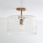 Oliverio Farmhouse Embossed Seeded Glass Ceiling Light Oliverio Farmhouse Embossed Seeded Glass Ceiling Light