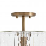 Oliverio Farmhouse Embossed Seeded Glass Ceiling Light Oliverio Farmhouse Embossed Seeded Glass Ceiling Light