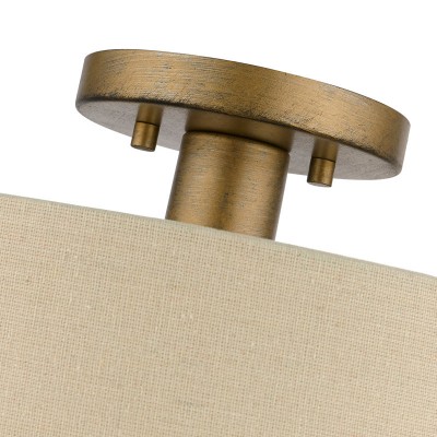 Isla Modern Drum Linen Blend Semi Flush Mount