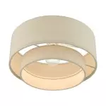 Isla Modern Drum Linen Blend Semi Flush Mount