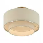 Isla Modern Drum Linen Blend Semi Flush Mount