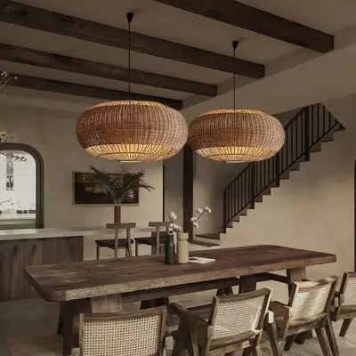 Barbara Coastal Rattan Pendant Light Kitchen Island Barbara Coastal Rattan Pendant Light Kitchen Island