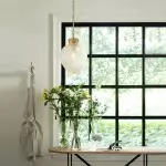 Greta Vintage Diamond Textured Teardrop Glass Pendant Light