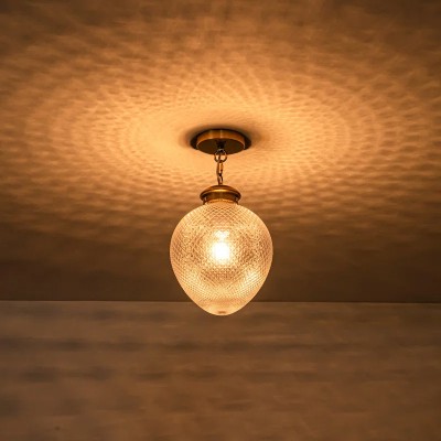 Greta Vintage Diamond Textured Teardrop Glass Pendant Light Greta Vintage Diamond Textured Teardrop Glass Pendant Light