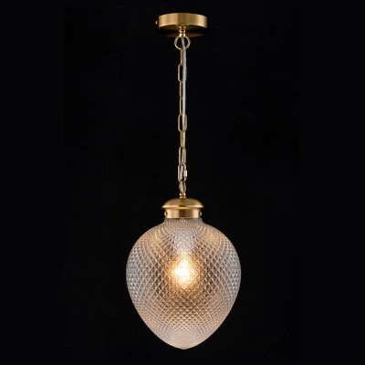 Greta Vintage Diamond Textured Teardrop Glass Pendant Light Greta Vintage Diamond Textured Teardrop Glass Pendant Light