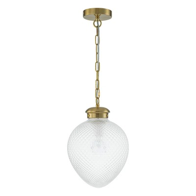 Greta Vintage Diamond Textured Teardrop Glass Pendant Light Greta Vintage Diamond Textured Teardrop Glass Pendant Light