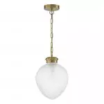 Greta Vintage Diamond Textured Teardrop Glass Pendant Light