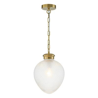 Greta Vintage Diamond Textured Teardrop Glass Pendant Light Greta Vintage Diamond Textured Teardrop Glass Pendant Light