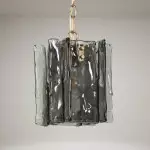 Maven Modern Wavy Textured Smoked Glass Pendant Light