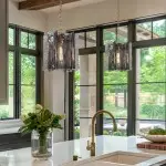 Maven Modern Wavy Textured Smoked Glass Pendant Light