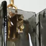 Maven Modern Wavy Textured Smoked Glass Pendant Light