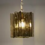 Maven Modern Wavy Textured Smoked Glass Pendant Light