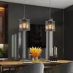 Maven Modern Wavy Textured Smoked Glass Pendant Light