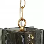 Maven Modern Wavy Textured Smoked Glass Pendant Light